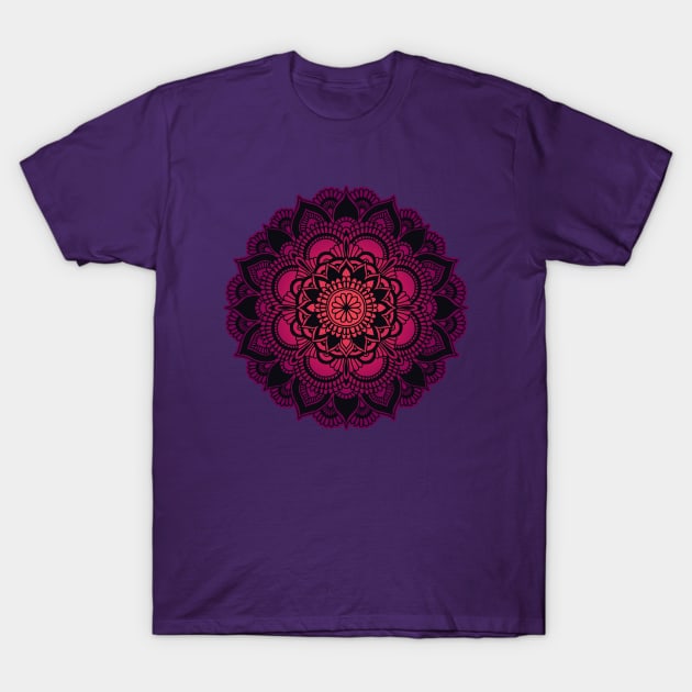 Mandala pink purple T-Shirt by Mako Design 
